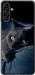 Чехол для Samsung Galaxy A04s Дымчатый кот (Серый)