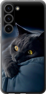 Чохол для Samsung Galaxy S23 Димчастий кіт (Сірий)