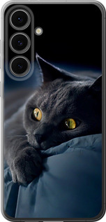 Чохол для Samsung Galaxy S24 FE Димчастий кіт (Сірий)