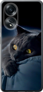 Чехол для Oppo A58 4G Димчастий кіт (Сірий)