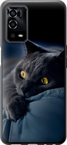 Чехол для Oppo A55 Димчастий кіт (Сірий)