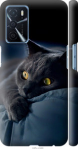 Чехол для Oppo A54s Дымчатый кот (Серый)