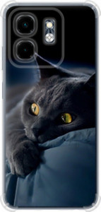 Чохол для Infinix Hot 50i Димчастий кот (Сірий)