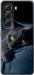 Чехол для Infinix Hot 50 4G Дымчатый кот (Серый)