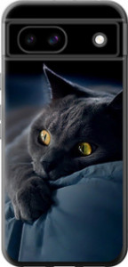 Чехол для Google Pixel 8A Дымчатый кот (Серый)