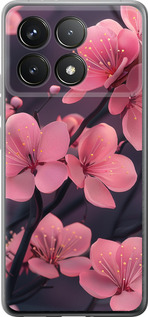 Чохол для Xiaomi Poco F6 Pro Пурпурна сакура (Фіолетовий)