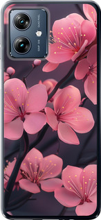 Чехол для Motorola Moto G54 Power Пурпурная сакура (Фиолетовый)