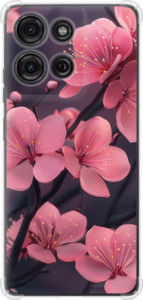 Чехол для Motorola Moto G75 5G Пурпурная сакура (Фиолетовый)