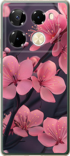 Чохол для Infinix Note 40 Pro 4G Пурпурна сакура (Фіолетовий)