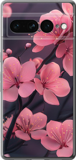 Чехол для Google Pixel 7 Pro Пурпурная сакура (Фиолетовый)