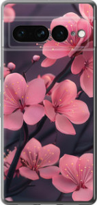 Чехол для Google Pixel 7 Pro Пурпурная сакура (Фиолетовый)