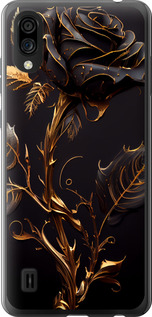 Чехол для ZTE Blade A5 2020 Роза 3 (Черный)