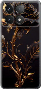 Чехол для Xiaomi Redmi K70 Pro Роза 3 (Black)