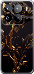 Чехол для Xiaomi 15 Pro Роза 3 (Черный)