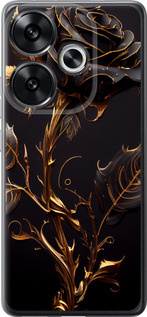 Чехол для Xiaomi Poco F6 Роза 3 (Черный)
