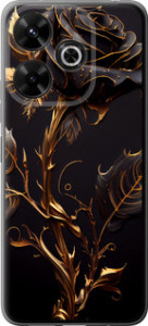 Чохол для Xiaomi Poco M6 4G Роза 3 (Black)