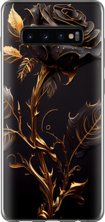 Чехол для Samsung Galaxy S10 Plus Роза 3 (Черный)