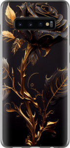 Чехол для Samsung Galaxy S10 Plus Роза 3 (Черный)