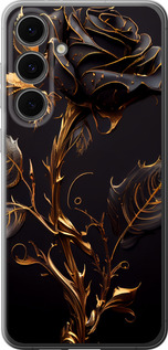 Чехол для Samsung Galaxy S24 FE Роза 3 (Чорний)