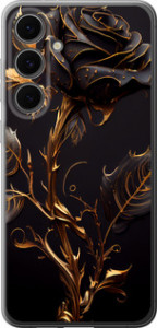 Чехол для Samsung Galaxy S24 FE Роза 3 (Чорний)