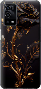 Чехол для Oppo A55 Роза 3 (Black)