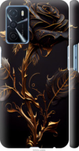Чехол для Oppo A54s Роза 3 (Черный)