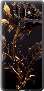 Чохол для Nokia 7 Plus Роза 3 (Black)