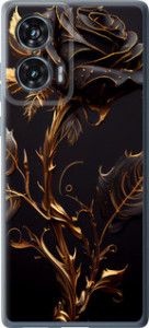 Чохол для Motorola Edge 50 Fusion Роза 3 (Black)