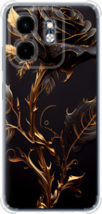 Чохол для Infinix Hot 50i Роза 3 (Black)