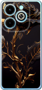 Чехол для Infinix Hot 40i Роза 3 (Black)