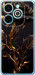 Чехол для Infinix Hot 40i Роза 3 (Черный)