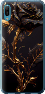 Чохол для Huawei Y6 2019 Роза 3 (Black)