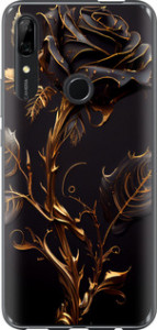 Чехол для Huawei P Smart Z Роза 3 (Чорний)