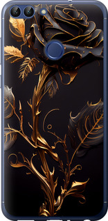 Чехол для Huawei P Smart Роза 3 (Черный)
