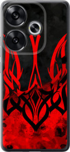Чехол для Xiaomi Poco F6 Герб Украины v2 (Красный)