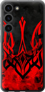 Чехол для Samsung Galaxy S23 Герб Украины v2 (Красный)