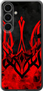 Чехол для Samsung Galaxy S24 FE Герб Украины v2 (Красный)
