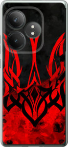 Чехол для Realme GT 6T Герб Украины v2 (Красный)