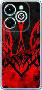 Чехол для Infinix Hot 40i Герб Украины v2 (Красный)