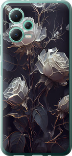 Чехол для Xiaomi Redmi Note 12 5G Розы 2 (Black)