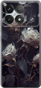 Чохол для Xiaomi Redmi K70 Pro Рози 2 (Чорний)