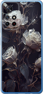 Чехол для Xiaomi Poco M4 Pro 5G Розы 2 (Черный)
