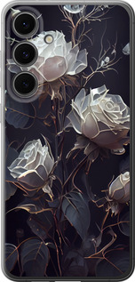 Чохол для Samsung Galaxy S24 FE Рози 2 (Чорний)
