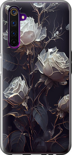 Чехол для Realme 6 Pro Розы 2 (Черный)