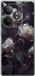 Чохол для Realme GT Neo6 SE Рози 2 (Чорний)