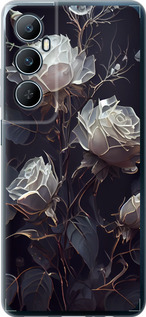 Чехол для Realme C65 4G Розы 2 (Черный)