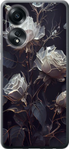 Чохол для Oppo A58 4G Рози 2 (Чорний)
