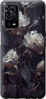 Чохол для Oppo A55 Рози 2 (Чорний)