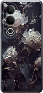 Чехол для OnePlus ACE 3V Розы 2 (Черный)