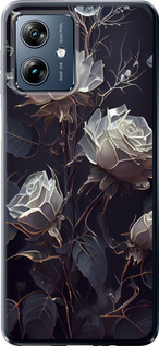Чехол для Motorola Moto G54 Power Розы 2 (Черный)